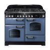 Falcon Classic Deluxe 110 Dual Fuel in Stone Blue with chrome trim
